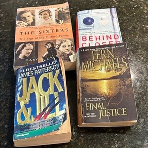 Lot of 4 adult paperback novels, Lovell, Paris, Michaels, James Patterson